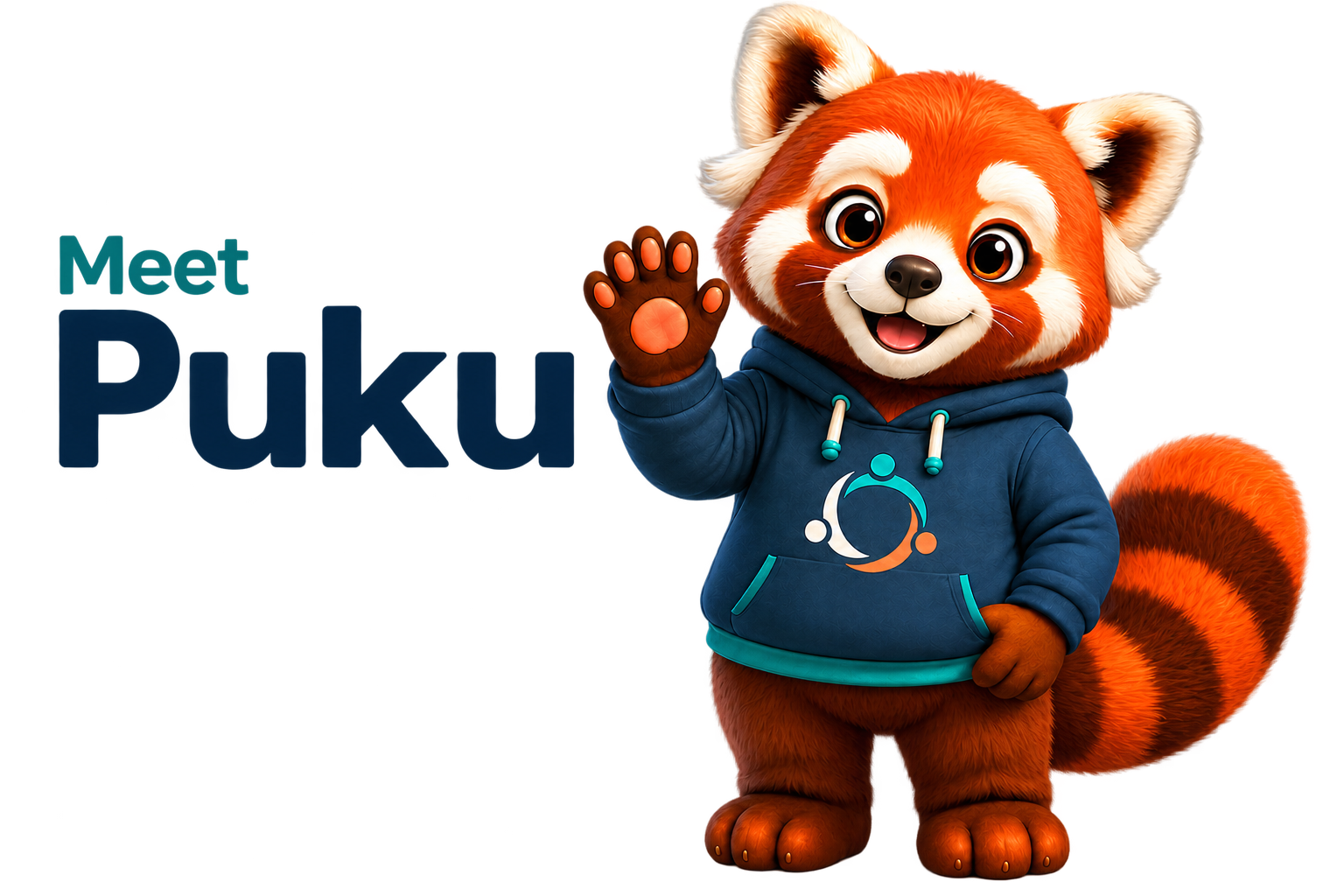 Puku, the Safelantis red panda mascot